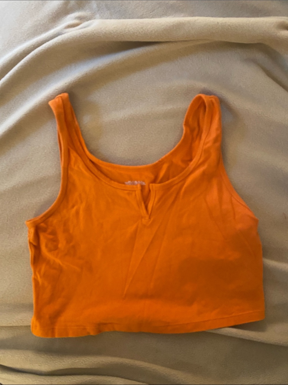 wild fable Orange Scoop Neck Crop Tank